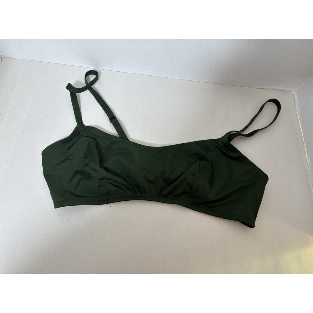 New! savage fenty bra Sz L Forest Green Unlined Wireless‎ Ajustable Strap